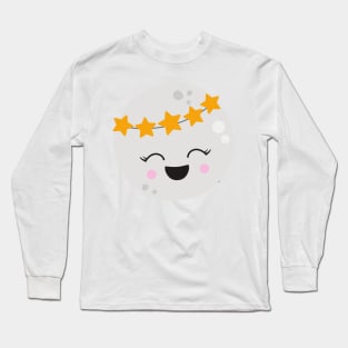 Cute Planet, Kawaii Planet, Stars, Space, Cosmos Long Sleeve T-Shirt